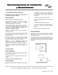 Instructivo Instalación y Montaje Evaporadores